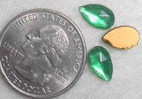 #274 - 10x6mm Pear Shape Glass Flat Back Stone, 12 Pieces