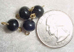 #76 - 8mm Glass Bead w/Ring, 6 Pieces