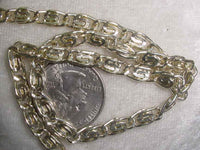 #102 - White Gold Plated Aluminum Chain, Per Foot