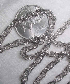 #107m - Silver Plated Chain 36"
