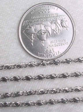 #107v - Silver Plated Chain 36"