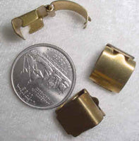 #111 - 12mm Brass Foldover Clasps, 5 Pieces