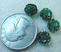 #175 - 8mm Glass Flower Stone, 6 Pieces