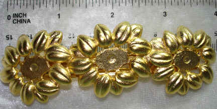 #227 - Floral Setting 4in. Barrette, 1 piece