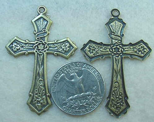 #254 - Brass Cross Pendant