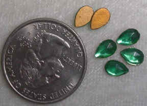 #300 - Vintage Faceted Pear Shape 7x5mm Rhinestone, 24 Pieces