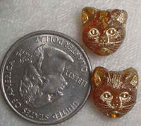 #316 - 11x12mm Czech Glass Cat Bead