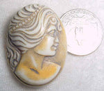 #319t - 40x30mm Molded Cameo, Tan