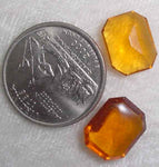 #345topaz - Glass Stone 12x11mm, 4 Pieces
