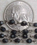 #368 - 4mm Bead Silver Plate Chain, Per Inch