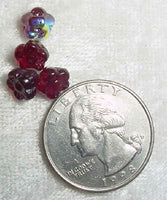 #68 - 7mm Glass Flower Bead, 4 Pieces