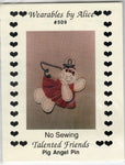 Pig Angel Pin No Sew Pattern