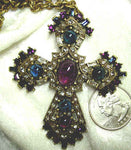 Duchess Of Burgundy Cross Necklace - Amethyst