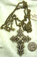 Pearl Lace Cross Necklace