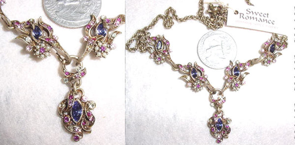 Tapestry Navette Cluster Necklace - Tanzanite