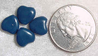 #91a - 8mm Vintage Czech Glass Heart Bead