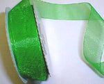 Emerald Green Organza 7/8" Ribbon 25 yds