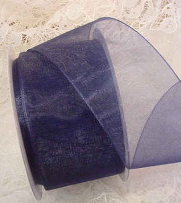 Navy Organza 1-1/2" Ribbon 25 yds