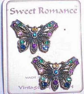 Victorian butterflies Pins Multi Color
